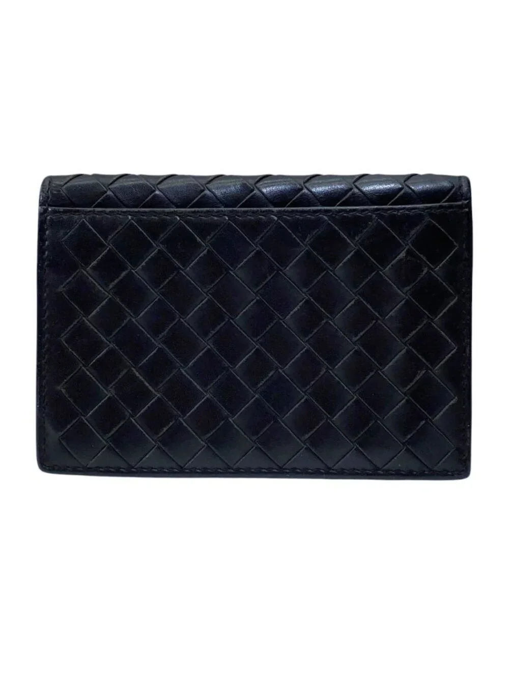 Bottega Veneta Intrecciato Bifold Card Case Business Holder Leather Brown